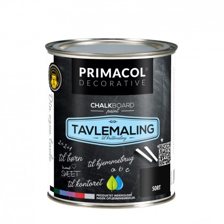 Tavlemaling sort 0,75 ltr.
