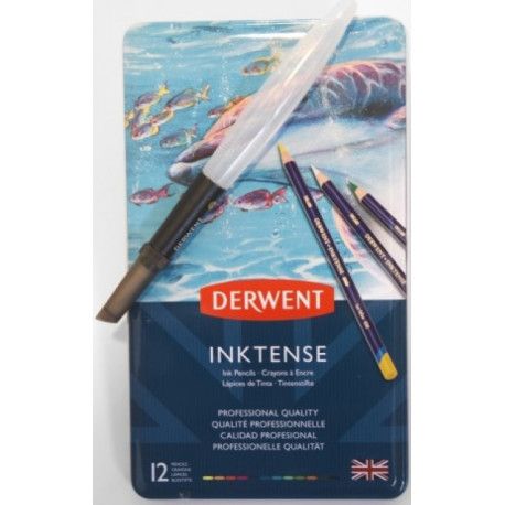 Derwent Inktense pencil æske med 12 stk sampak
