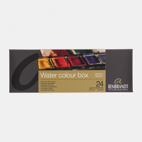 Rembrandt Akvarelsæt 24 farver i metalæske